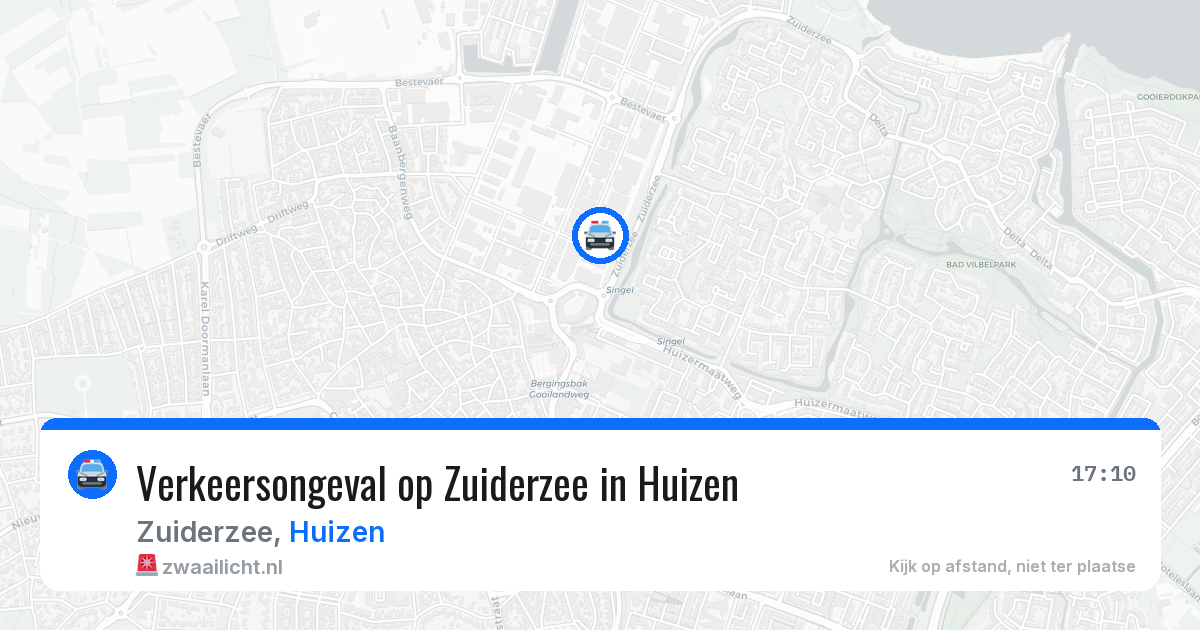 Verkeersongeval op Zuiderzee in Huizen — 22 jun 2026