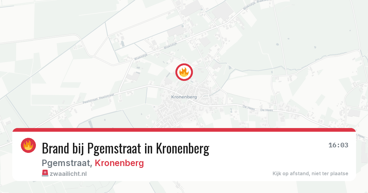 Brand bij Pgemstraat in Kronenberg — 28 apr 2026