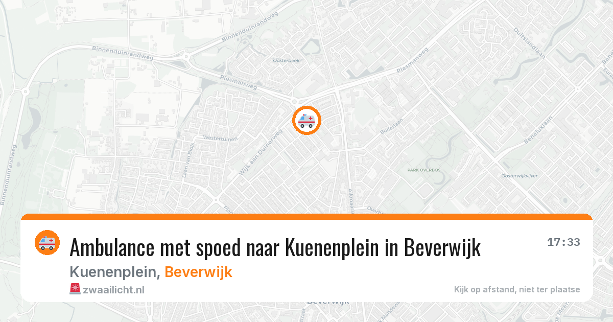 Ambulance met spoed naar Kuenenplein in Beverwijk — 4 jul 2026