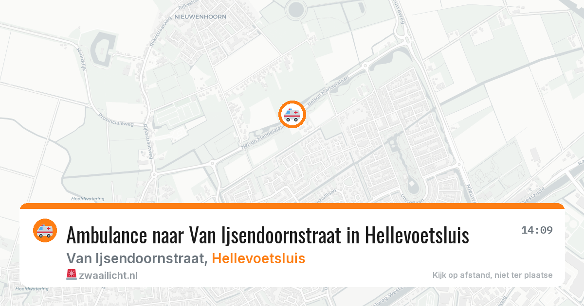 Ambulance naar Van Ijsendoornstraat in Hellevoetsluis — 27 mei 2026