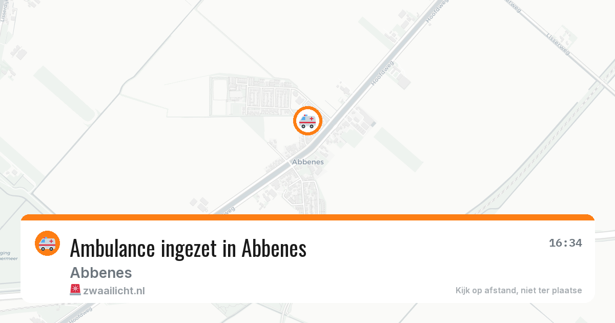 Ambulance ingezet in Abbenes — 16 jul 2026
