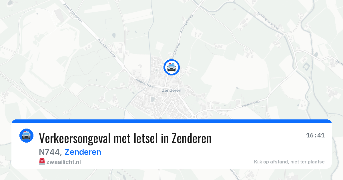 Verkeersongeval met letsel in Zenderen — 24 apr 2026