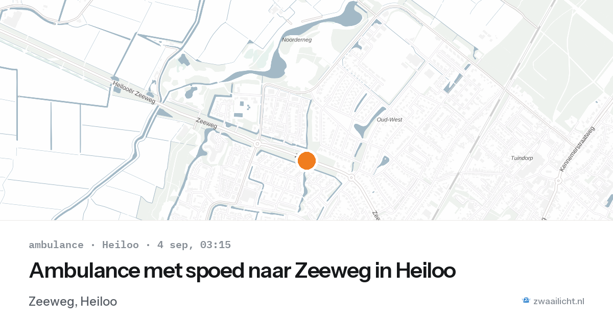 Ambulance met spoed naar Zeeweg in Heiloo — 4 sep 2026