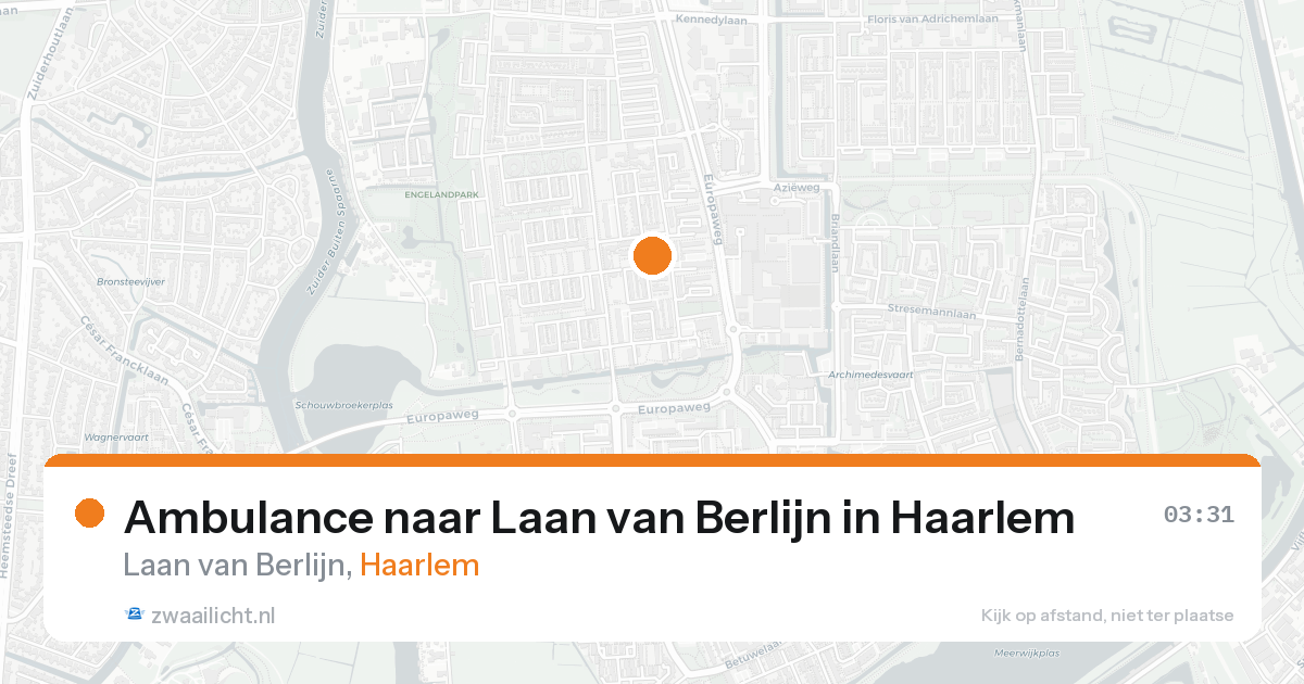 Ambulance naar Laan van Berlijn in Haarlem — 22 aug 2026