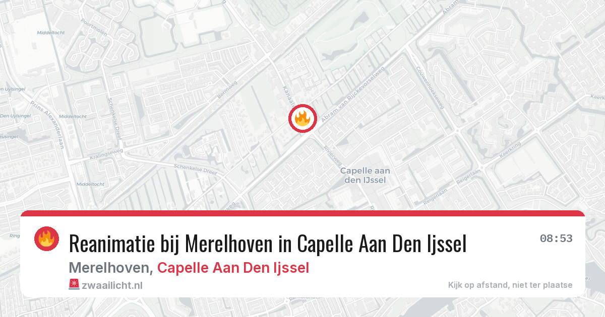 Reanimatie bij Merelhoven in Capelle Aan Den Ijssel — 25 jun 2026