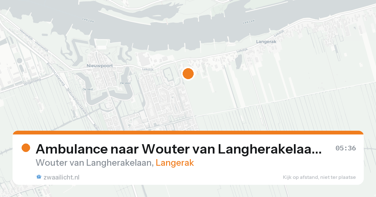 Ambulance naar Wouter van Langherakelaan in Langerak — 27 mrt 2026
