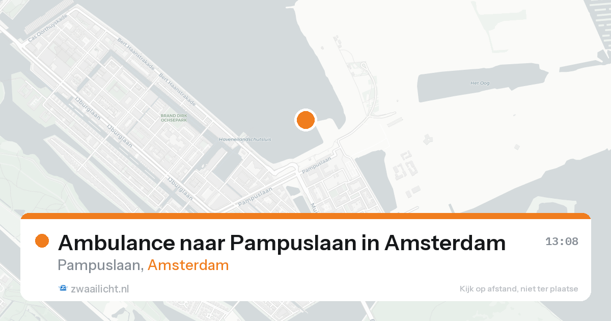 Ambulance naar Pampuslaan in Amsterdam — 21 aug 2026