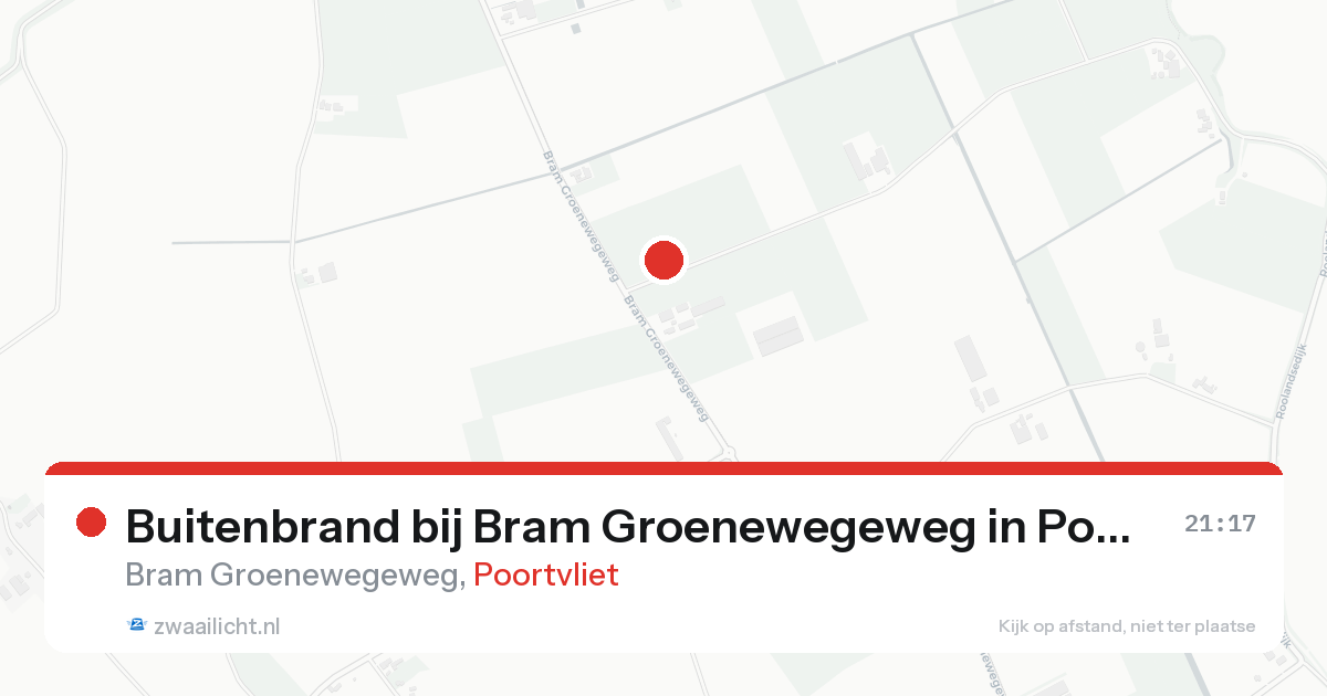 Buitenbrand bij Bram Groenewegeweg in Poortvliet — 24 aug 2026