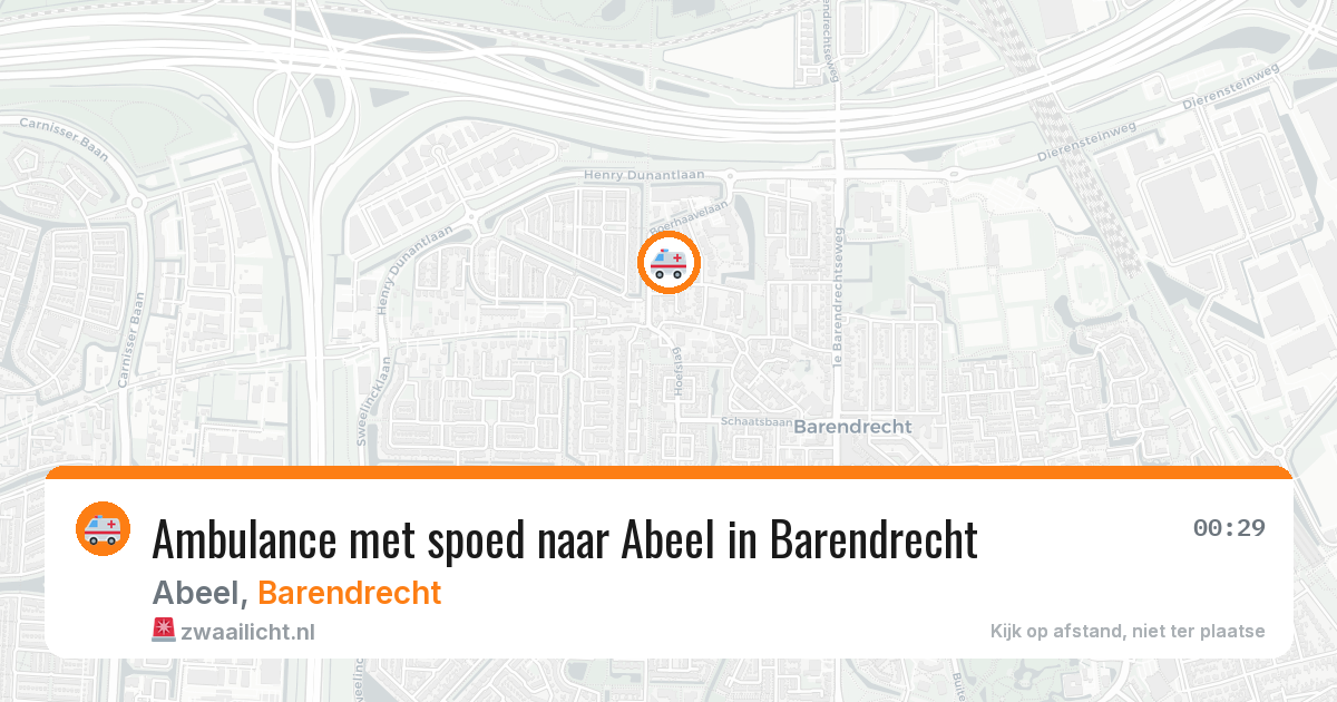 Ambulance met spoed naar Abeel in Barendrecht — 29 mei 2026