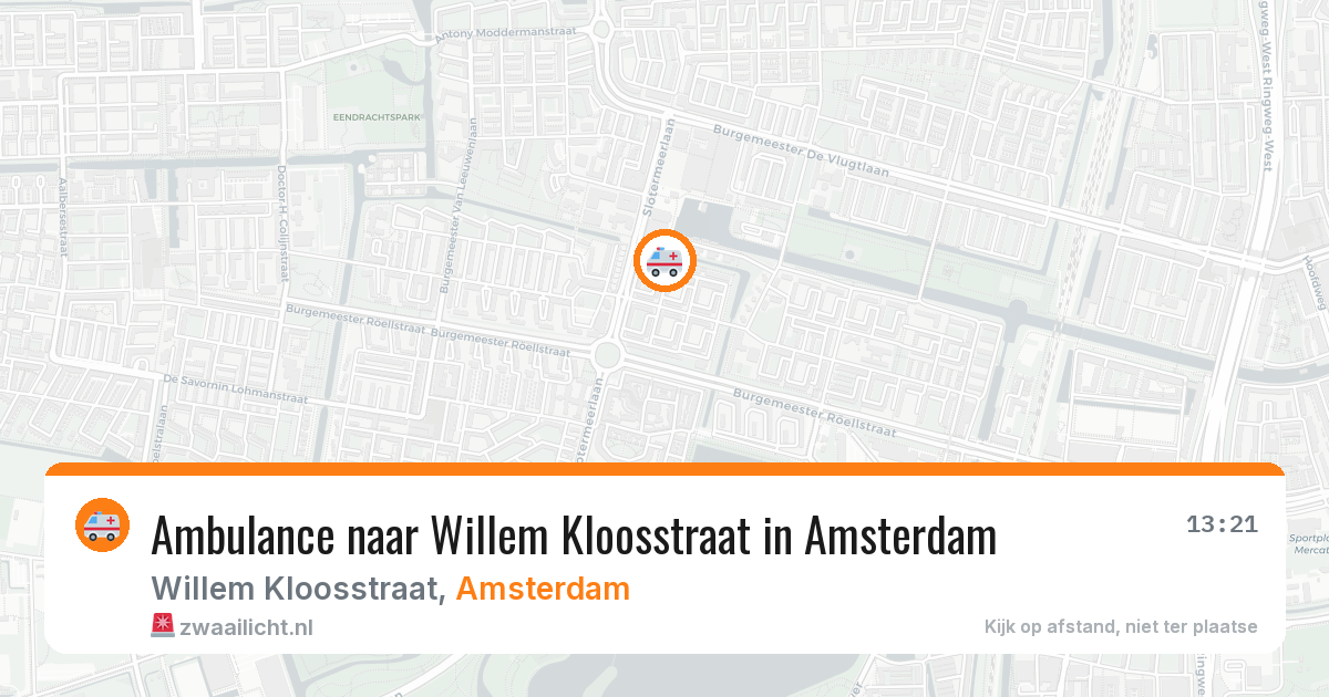 Ambulance naar Willem Kloosstraat in Amsterdam — 4 jul 2026