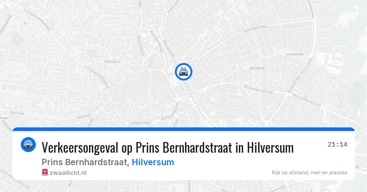 Verkeersongeval op Prins Bernhardstraat in Hilversum — 25 jan 2026