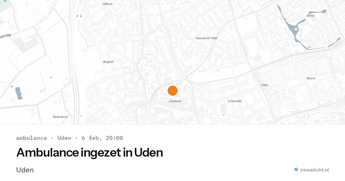 Ambulance ingezet in Uden — 6 feb 2026