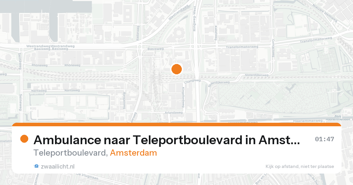 Ambulance naar Teleportboulevard in Amsterdam — 8 feb 2026
