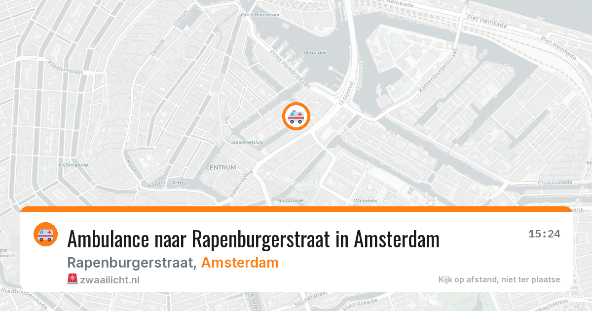 Ambulance naar Rapenburgerstraat in Amsterdam — 2 aug 2026