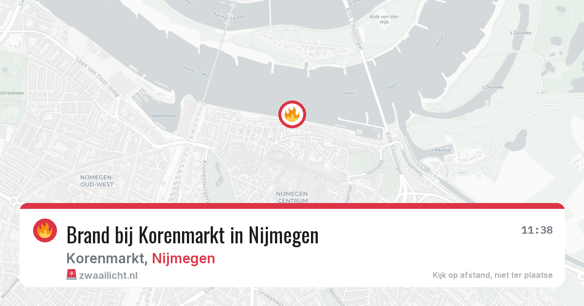 Brand bij Korenmarkt in Nijmegen — 29 mei 2026