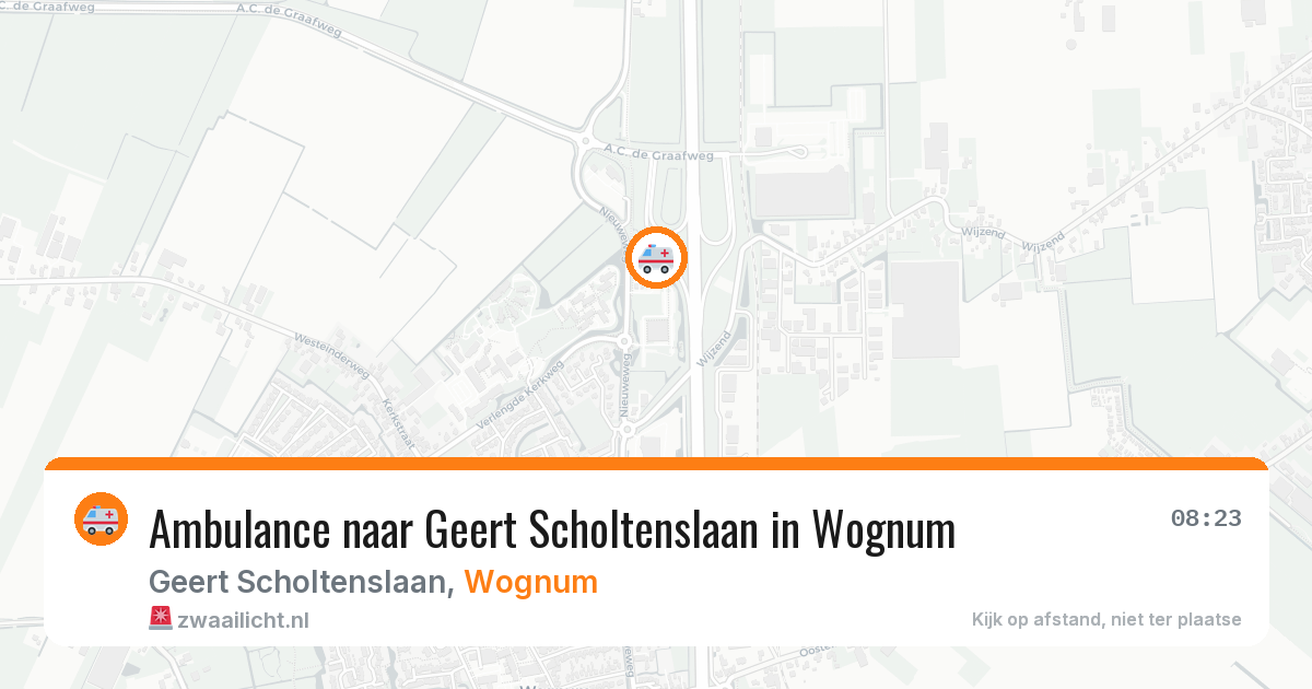 Ambulance naar Geert Scholtenslaan in Wognum — 13 mei 2026