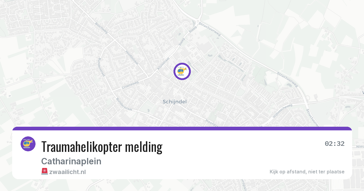 Traumahelikopter melding — 18 jun 2026