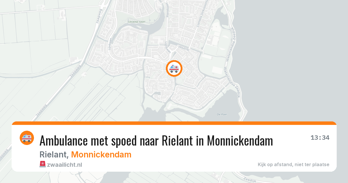Ambulance met spoed naar Rielant in Monnickendam — 8 jul 2026