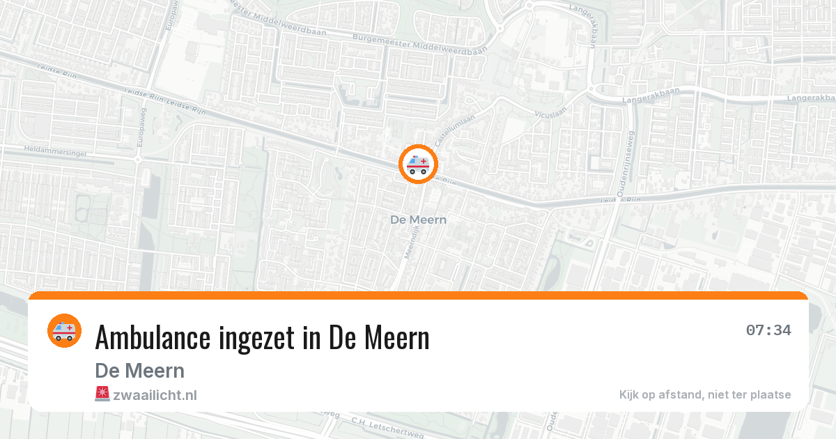Ambulance ingezet in De Meern — 28 apr 2026