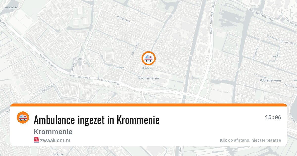 Ambulance ingezet in Krommenie — 9 aug 2026