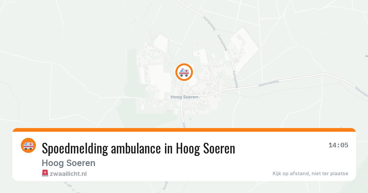 Spoedmelding ambulance in Hoog Soeren — 9 aug 2026