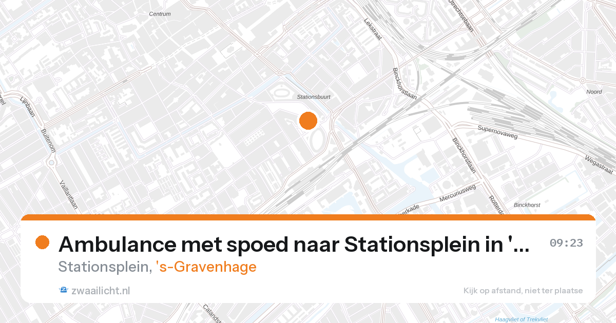 Ambulance met spoed naar Stationsplein in 's-Gravenhage — 27 aug 2026