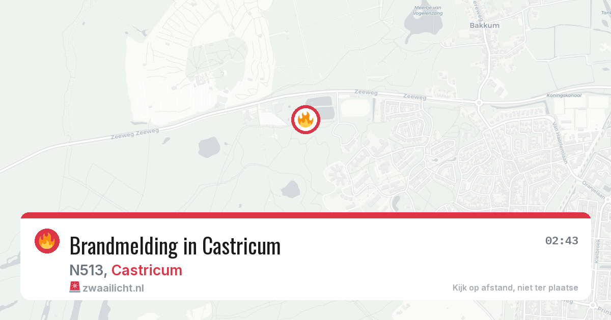 Brandmelding in Castricum — 20 jun 2026