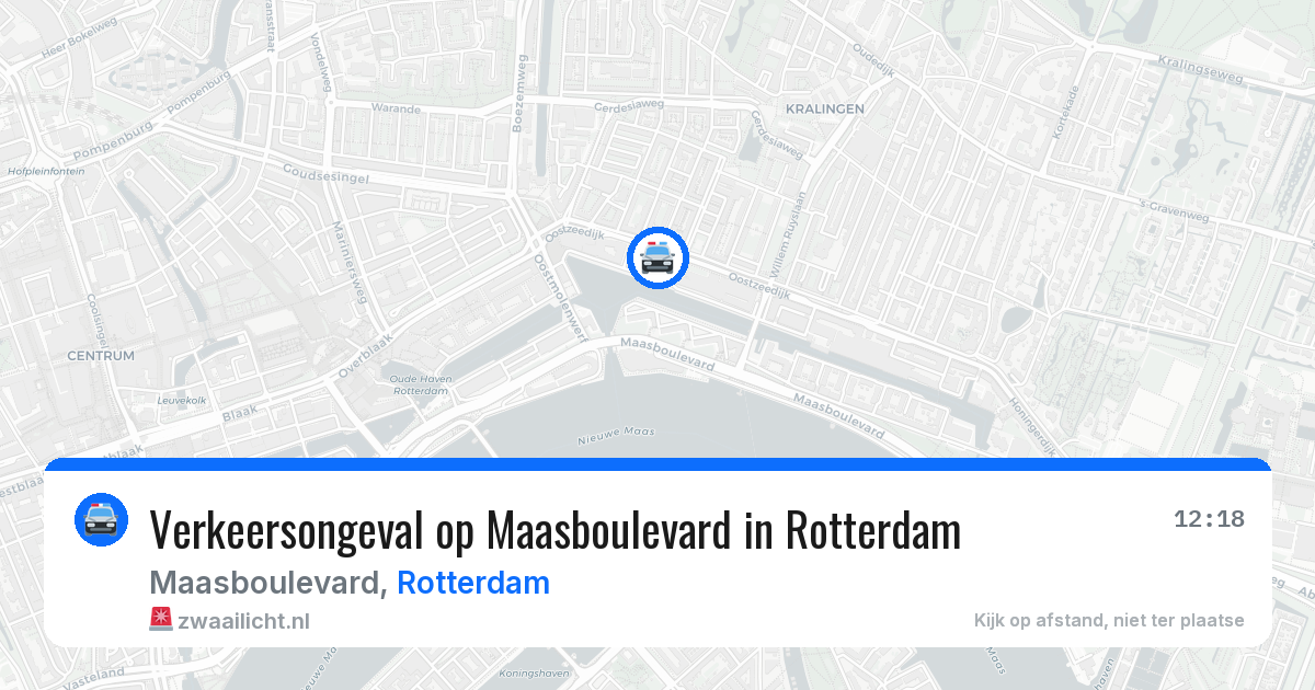 Verkeersongeval op Maasboulevard in Rotterdam — 26 jul 2026