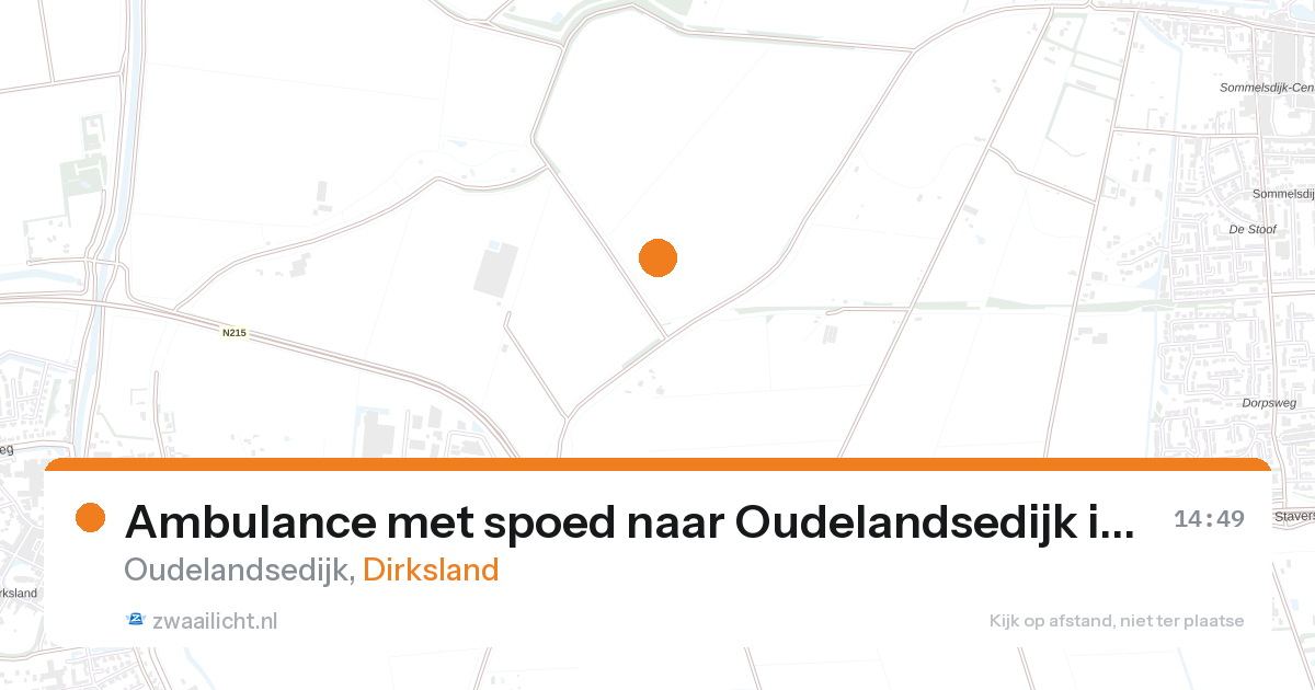 Ambulance met spoed naar Oudelandsedijk in Dirksland — 17 jul 2026