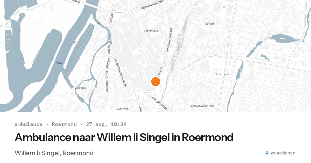 Ambulance naar Willem Ii Singel in Roermond — 27 aug 2026
