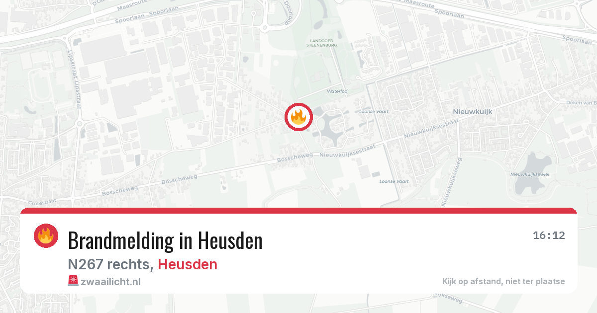 Brandmelding in Heusden — 1 aug 2026