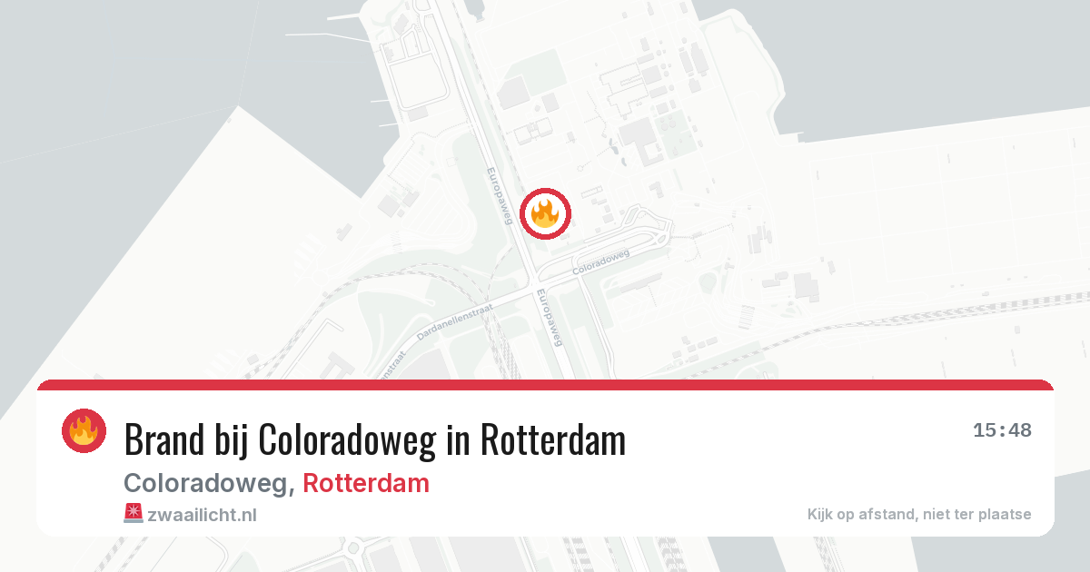 Brand bij Coloradoweg in Rotterdam — 19 mrt 2026
