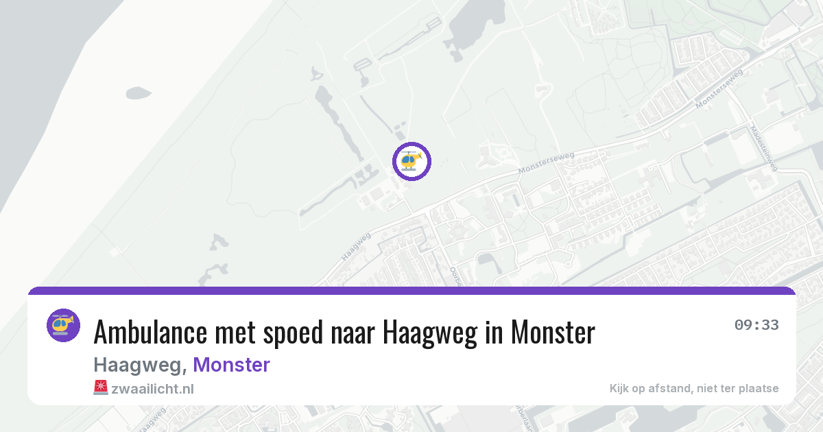 Ambulance met spoed naar Haagweg in Monster — 28 jul 2026