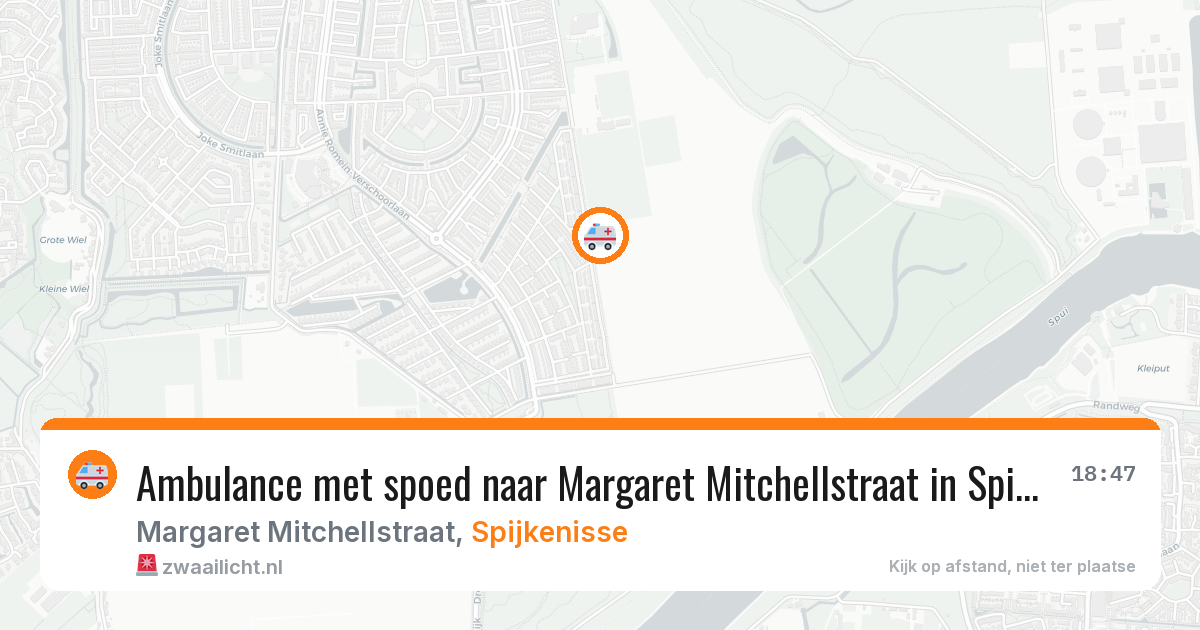 Ambulance met spoed naar Margaret Mitchellstraat in Spijkenisse — 13 jul 2026
