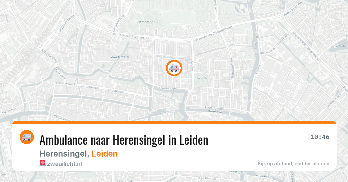 Ambulance naar Herensingel in Leiden — 9 jul 2026