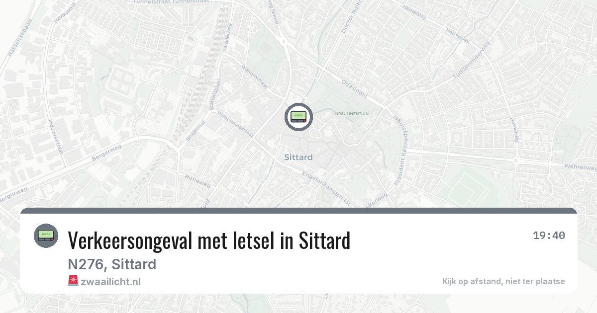 Verkeersongeval met letsel in Sittard — 9 jun 2026