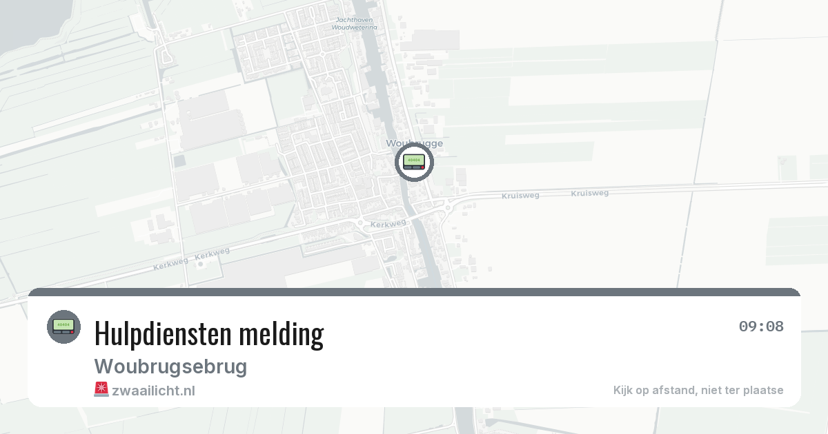 Hulpdiensten melding — 3 aug 2026