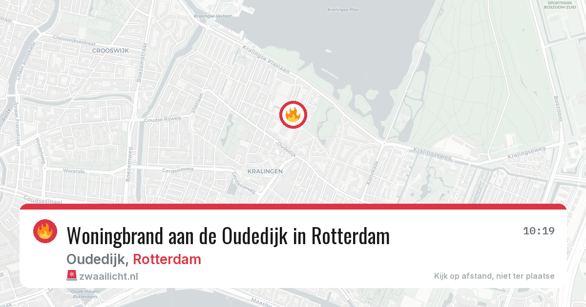 Woningbrand aan de Oudedijk in Rotterdam — 25 apr 2026