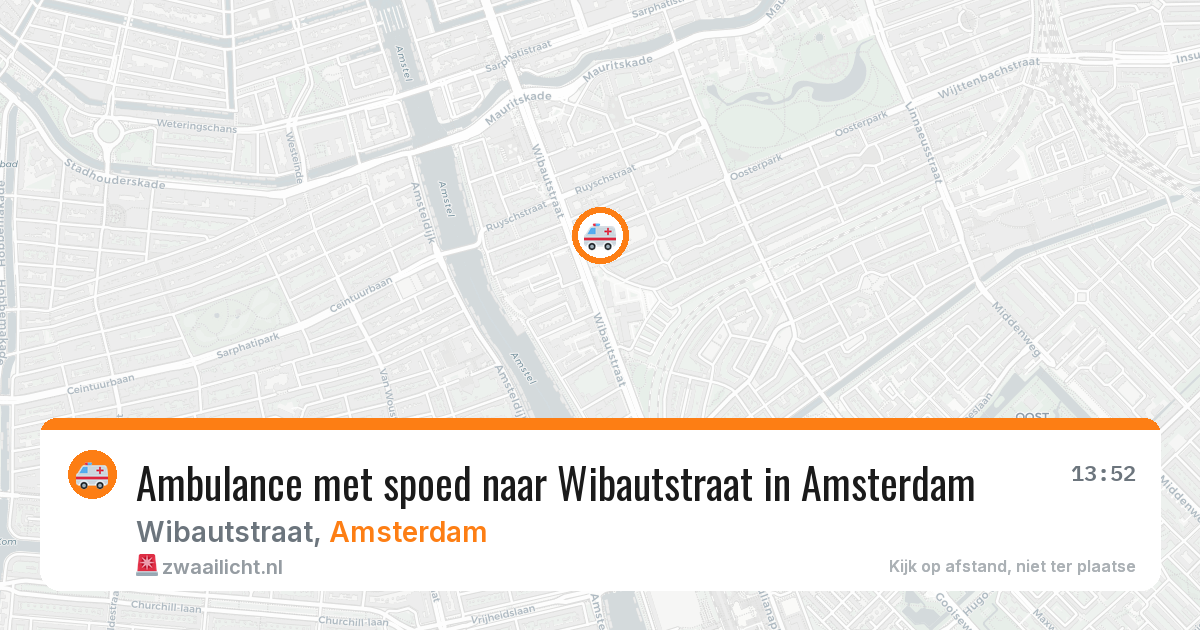 Ambulance met spoed naar Wibautstraat in Amsterdam — 29 jun 2026