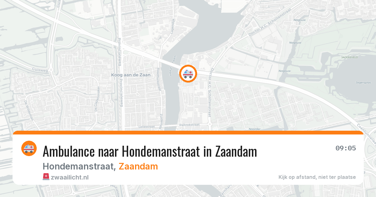 Ambulance naar Hondemanstraat in Zaandam — 3 mrt 2026