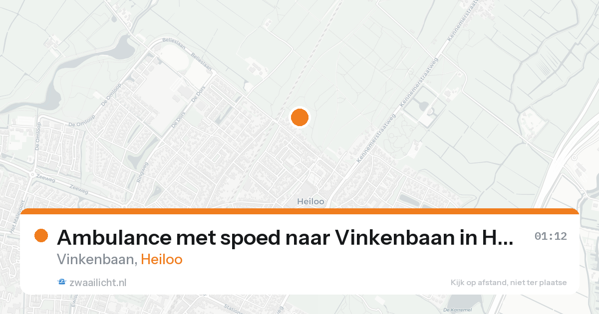 Ambulance met spoed naar Vinkenbaan in Heiloo — 19 aug 2026