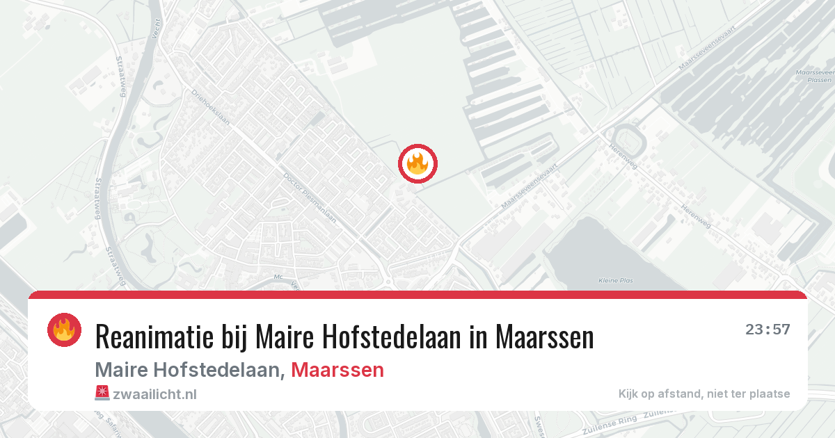 Reanimatie bij Maire Hofstedelaan in Maarssen — 20 jun 2026