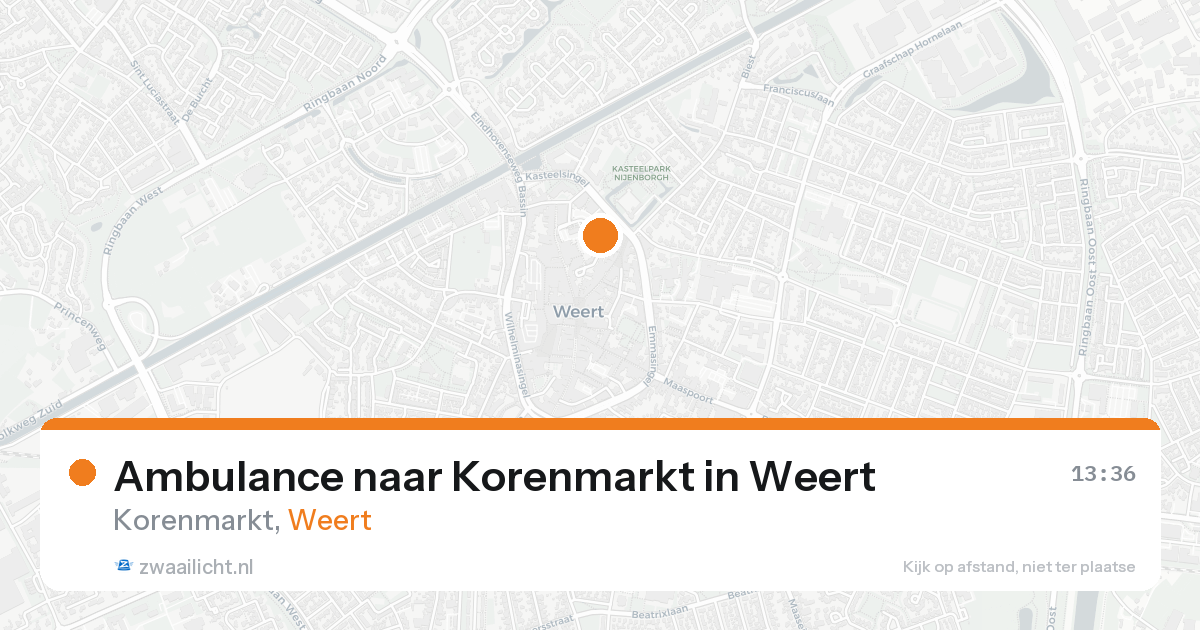 Ambulance naar Korenmarkt in Weert — 18 aug 2026