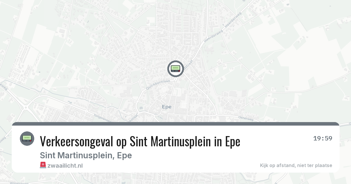 Verkeersongeval op Sint Martinusplein in Epe — 13 aug 2026