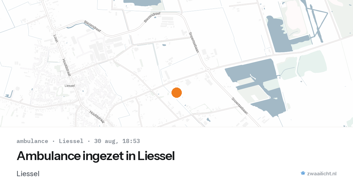 Ambulance ingezet in Liessel — 30 aug 2026