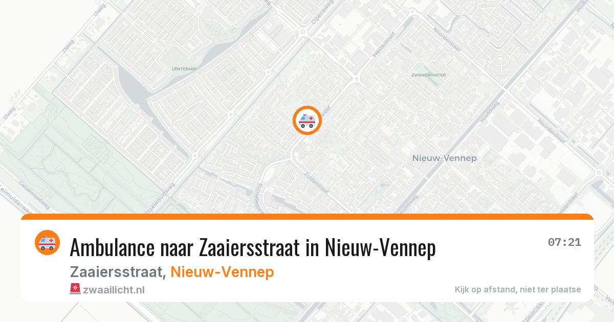Ambulance naar Zaaiersstraat in Nieuw-Vennep — 31 mrt 2026