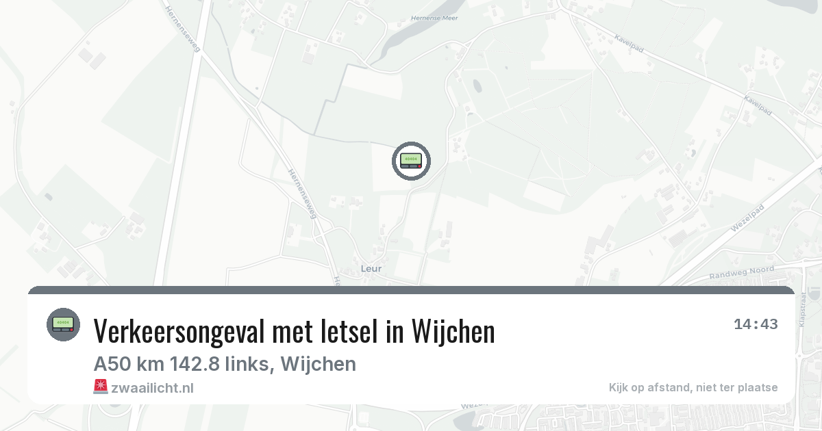 Verkeersongeval met letsel in Wijchen — 26 jun 2026