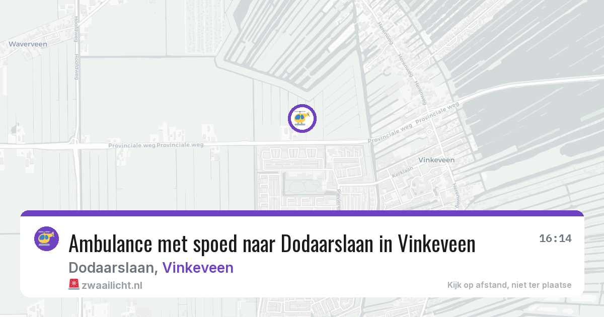 Ambulance met spoed naar Dodaarslaan in Vinkeveen — 29 mrt 2026