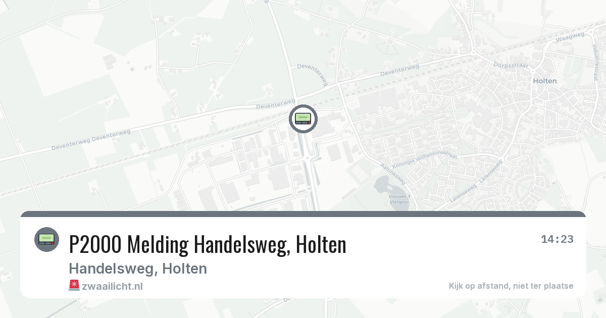 P2000 Melding Handelsweg, Holten — 10 apr 2026