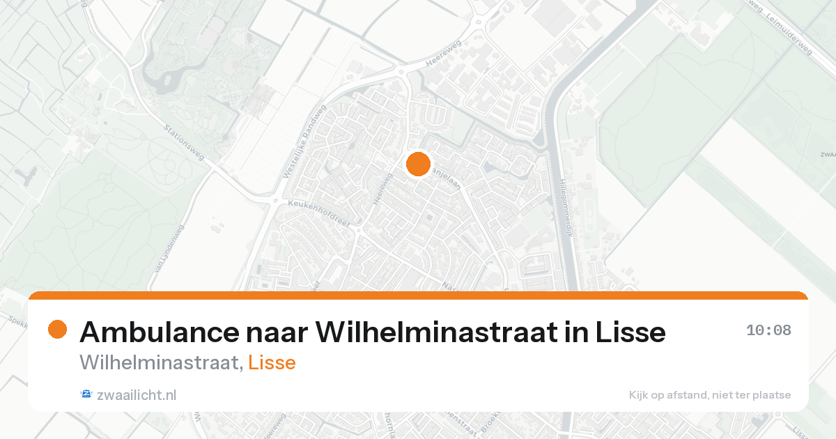 Ambulance naar Wilhelminastraat in Lisse — 24 aug 2026